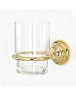 Polished Brass Tumbler with Holder by Alno - A6770-PB