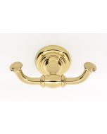 Polished Brass 4-1/2" [114.00MM] Double Robe Hook by Alno - A6784-PB