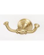 Satin Brass 4-1/2" [114.00MM] Double Robe Hook by Alno - A6784-SB