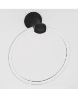 Matte Black 6" [152.50MM] Towel Ring by Alno - A7340-MB