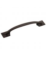 Black Iron 128MM Pull, Vintage 1900 by Belwith Keeler - B056649-BI