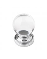 Glass with Chrome 1-1/8" Knob, Luster by Belwith Keeler - B076568-GLCH