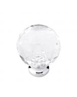 Glass with Chrome 1-1/4" (32MM) Knob, Luster by Belwith Keeler - B076572-GLCH