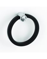 Crystal On Polished Chrome Small Convertibles Ring Pull Mount by Alno sold in Each - C2660-PC