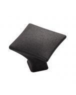 Black Iron 1-1/4" [32.00MM] Square Knob by Hickory Hardware sold in Each - H076014-BI
