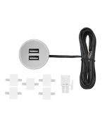 Tresco Accessories Black or Nickel Dual USB Station - 12V