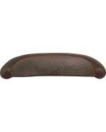 Rustic Iron 3-25/32" [96.00MM] Cup Pull by Hickory Hardware sold in Each - P3004-RI