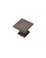 Oil-Rubbed Bronze Highlighted 1-1/4" [32.00MM] Square Knob by Hickory Hardware sold in Each - P3028-OBH