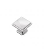 Chrome 1-1/4" [32.00MM] Square Knob by Hickory Hardware sold in Each - P3240-CH