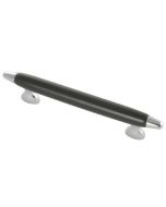 Chrome And Black 3-25/32" [96.00MM] Bar Pull by Hickory Hardware sold in Each - P3393-CHB