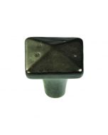 Black Iron 1-1/4" [31.75MM] Square Knob by Hickory Hardware sold in Each - P3670-BI