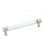 Crysacrylic With Satin Nickel 6-5/16" [160.00MM] Pull by Hickory Hardware sold in Each - P3702-CASN