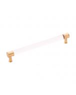Crysacrylic With Brushed Golden Brass 8-13/16" [224.00MM] Pull by Hickory Hardware sold in Each - P3704-CABGB