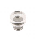 Crysacrylic With Satin Nickel 1" [25.40MM] Knob by Hickory Hardware sold in Each - P3708-CASN