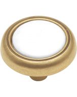 White 1-3/16" [30.00MM] Knob by Hickory Hardware sold in Each - P709-W