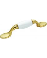 White 3" [76.20MM] Barrel Pull by Hickory Hardware sold in Each - P796-W