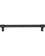 Flat Black 7-9/16" [192mm] Clarence Pull of Regent's Park Collection by Top Knobs - TK3115BLK