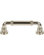 Polished Nickel 3-3/4" [96mm] Cranford Pull of Morris Collection by Top Knobs - TK3141PN