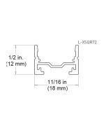 Tresco Infinex Aluminum Square Profile Extrusion 72" - 12V